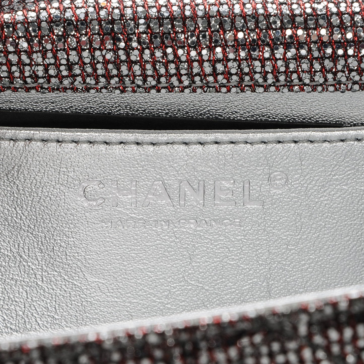 Crystal Quilted Mademoiselle Reissue 2.55 Flap Silver