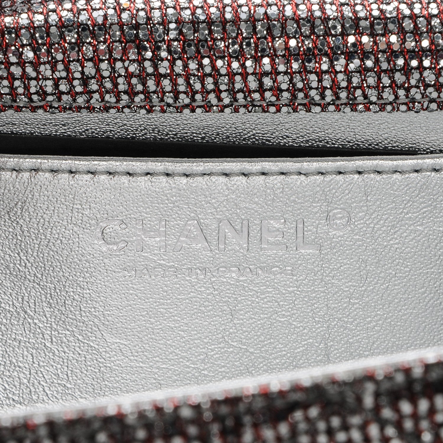 Chanel Crystal Quilted Mademoiselle Reissue 2.55 Flap Silver 6 of 7