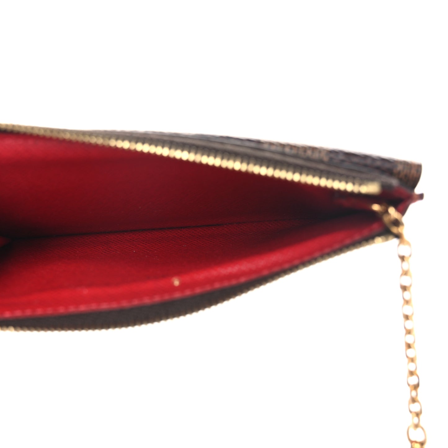 Damier Ebene Recto Verso Card Holder Red