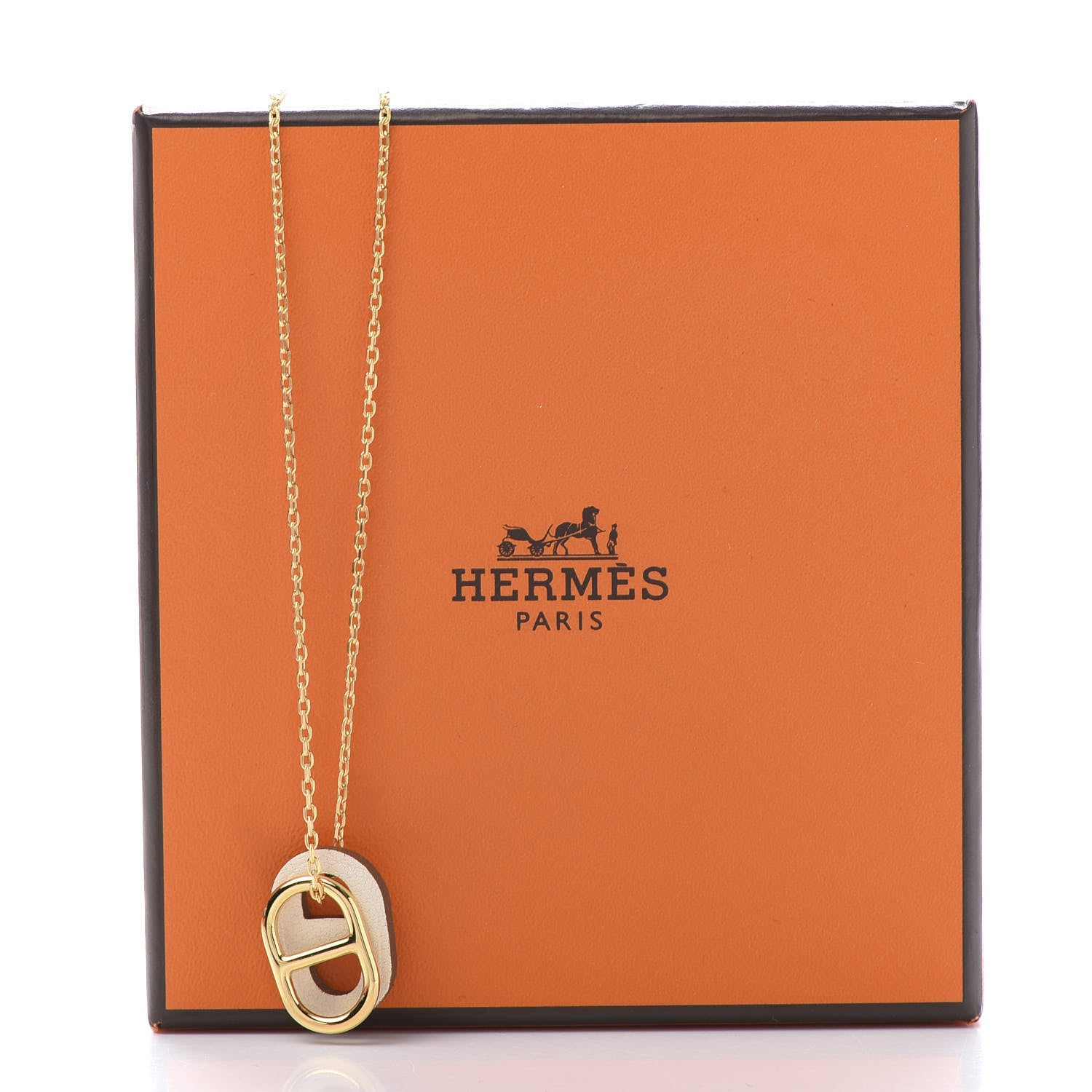 Hermes Swift O'Maillon Pendant Necklace Nata 5 of 8