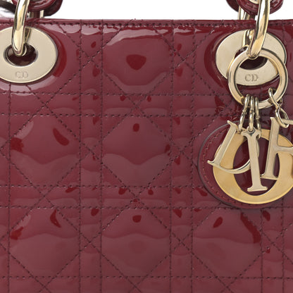 Christian Dior Patent Cannage Mini Lady Dior Red 8 of 12