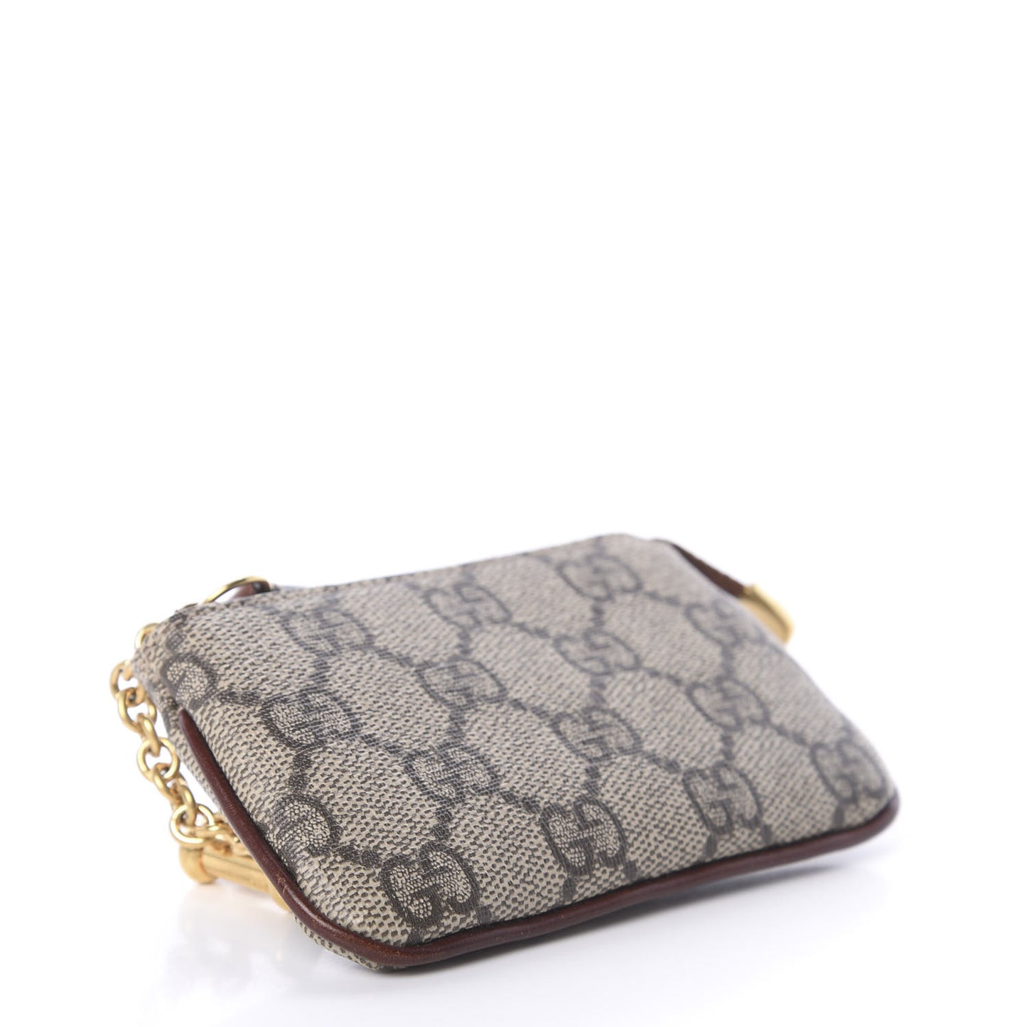 GG Supreme Monogram Key Case Brown