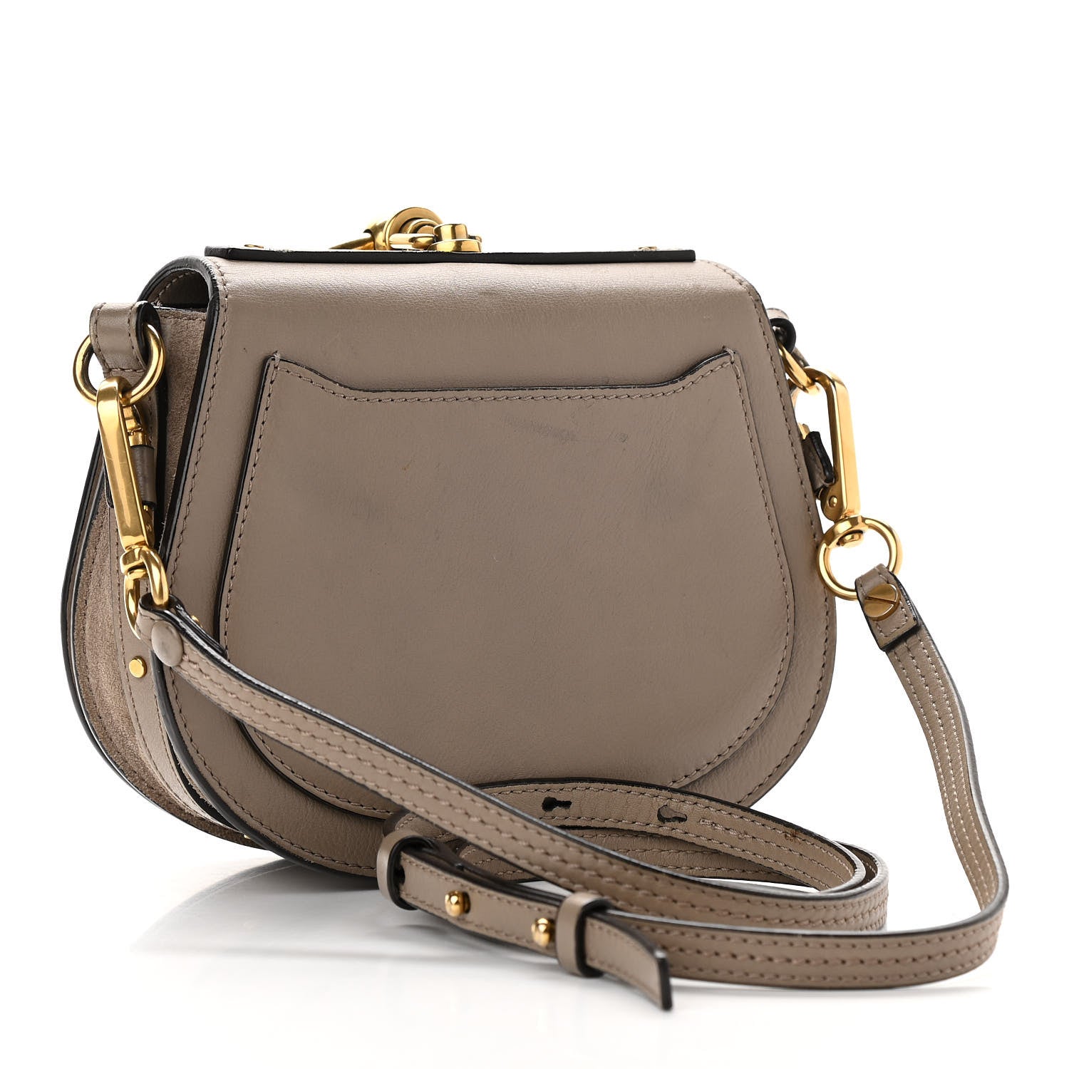 Chloe Calfskin Suede Small Nile Bracelet Bag Motty Grey 3 of 14