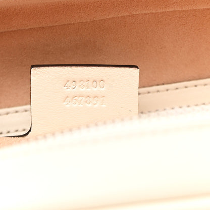 Gucci Calfskin Matelasse Sylvie Web Small GG Marmont Top Handle Shoulder Bag White 7 of 11