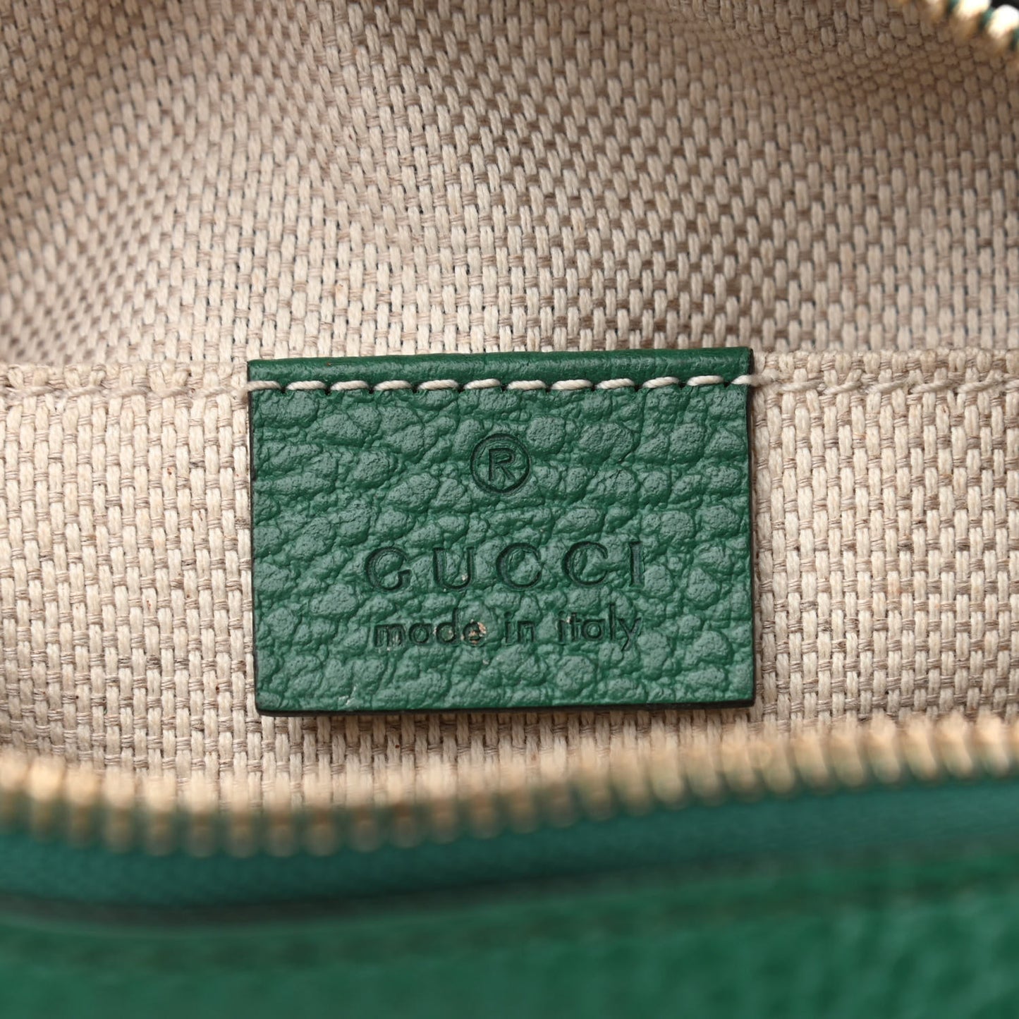 Pebbled Calfskin Small Soho Disco Bag Emerald Green