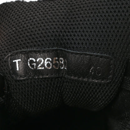 Chanel Tweed Suede Goatskin CC Sneakers 40 Black White 8 of 8