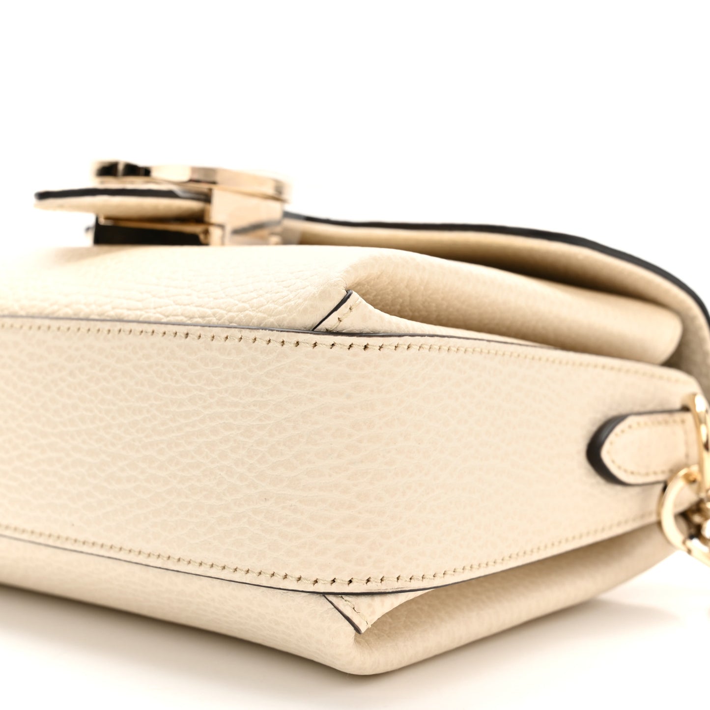 Dollar Calfskin Interlocking G Crossbody Bag Mystic White