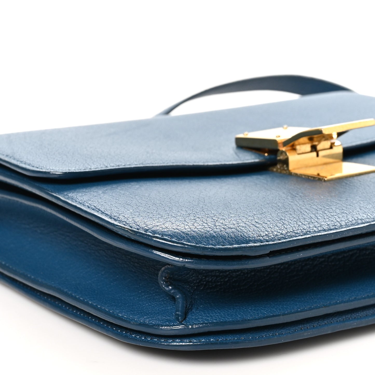 Goatskin Medium Classic Box Flap Bag Deepsea