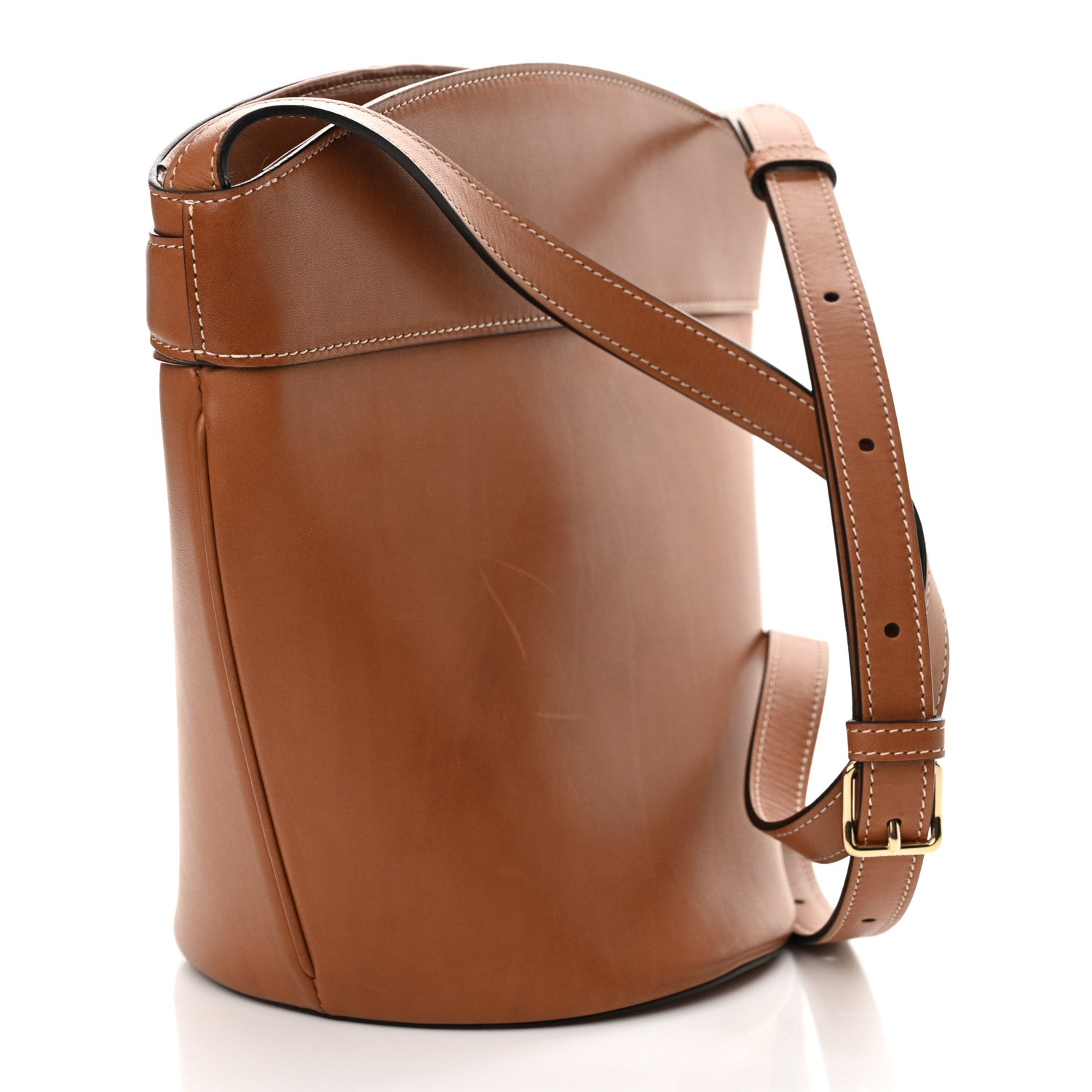 Celine Natural Calfskin Crecy Bucket Bag Tan 3 of 17