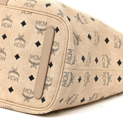 MCM Visetos Medium Liz Reversible Shopper Tote Beige 9 of 17
