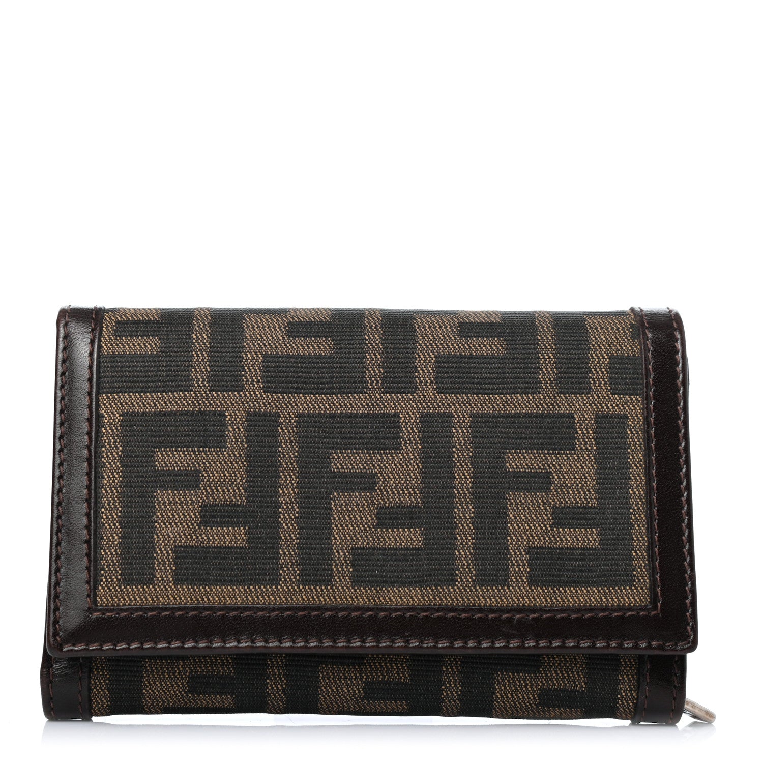Fendi Zucca Compact Wallet Tobacco 1 of 4