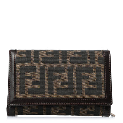 Fendi Zucca Compact Wallet Tobacco 1 of 4