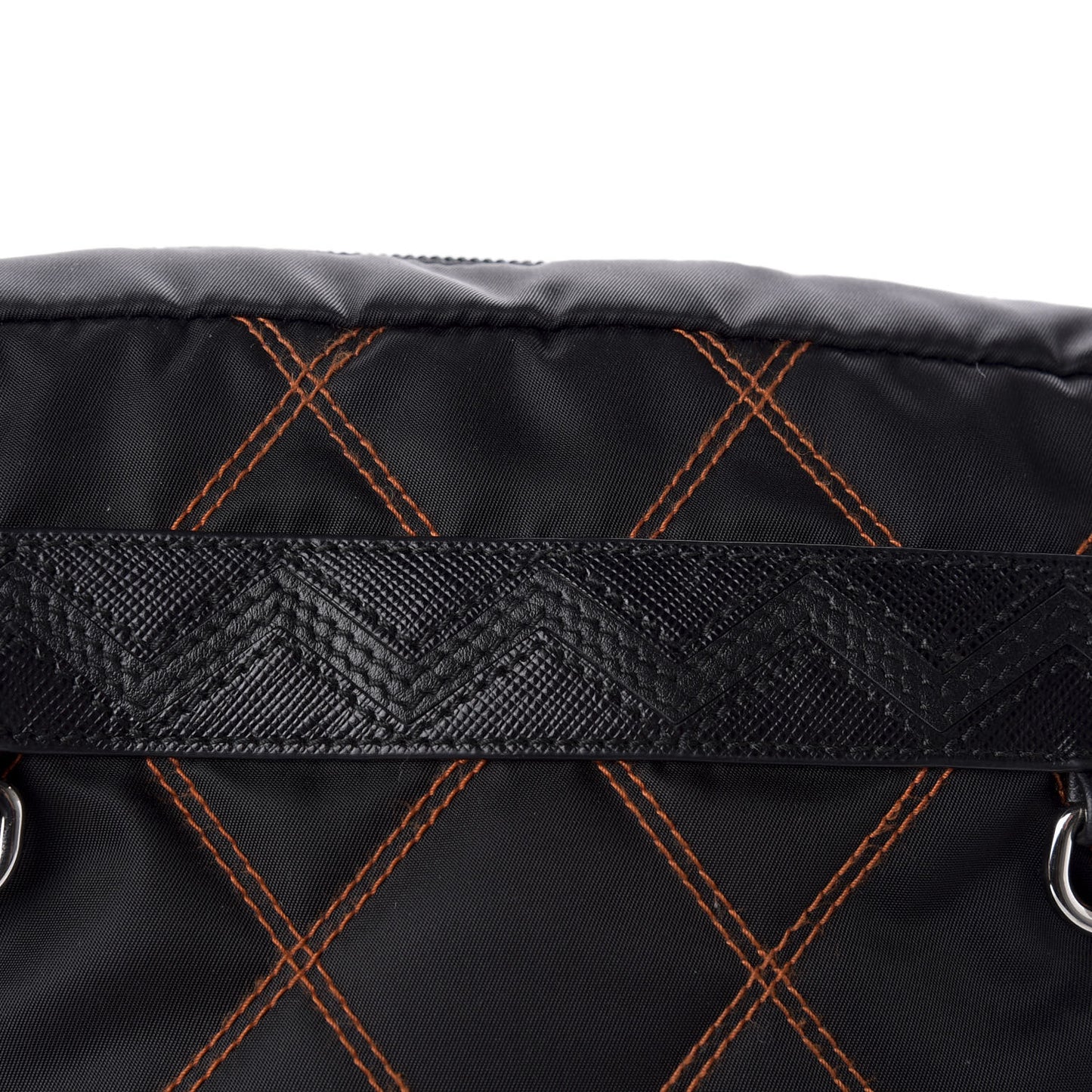 Tessuto Nylon Impunturato Pochette Black