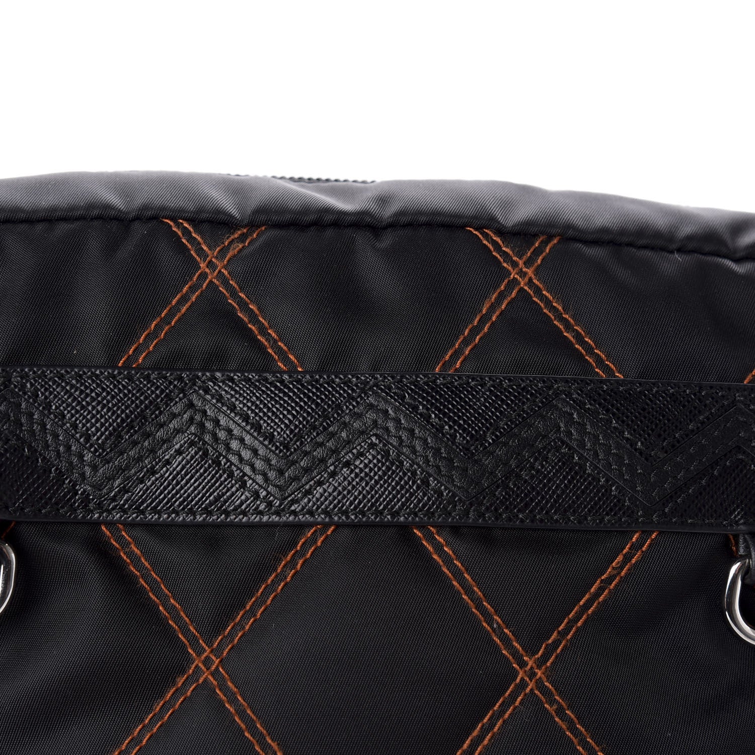 Prada Tessuto Nylon Impunturato Pochette Black 8 of 8