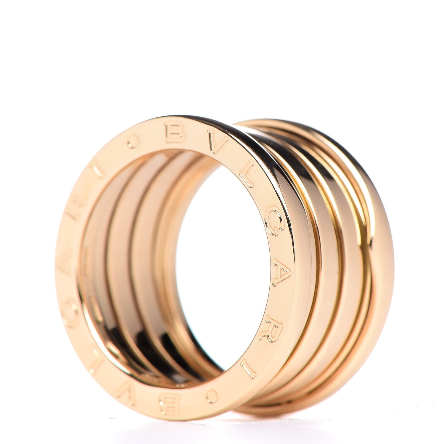 Bulgari 18K Yellow Gold B.Zero1 Four-Band Ring 50 5.25 6 of 6