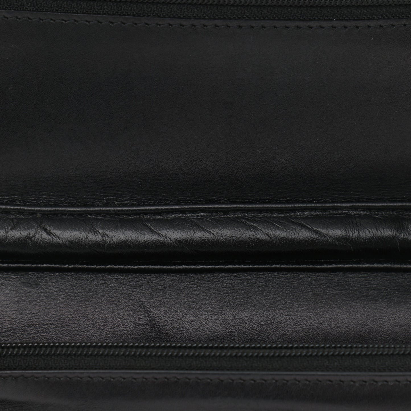 Calfskin Quilted Cambon Wallet On Chain WOC Black