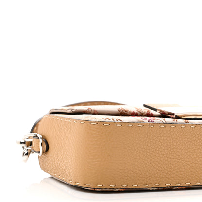 Fendi Satin Cuoio Romano Hand In Hand Campania Floral Baguette Multicolor 8 of 10