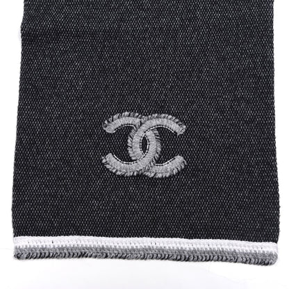 Chanel Cashmere CC Scarf Grey 3 of 4