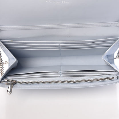 Christian Dior Grained Calfskin Diorama Croisiere Chain Wallet Light Blue 5 of 8