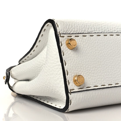 Fendi Cuoio Romano Selleria Mini Peekaboo Iconic Satchel White 9 of 10