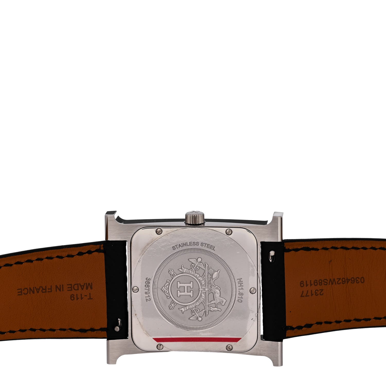 Hermes Stainless Steel Epsom 30.5mm Heure H Hour Quartz Watch Noir 4 of 5