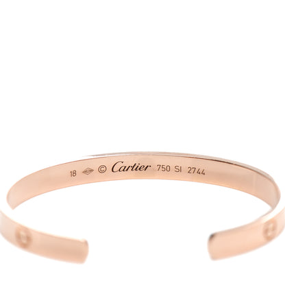 Cartier 18K Pink Gold LOVE Cuff Bracelet 18 3 of 3