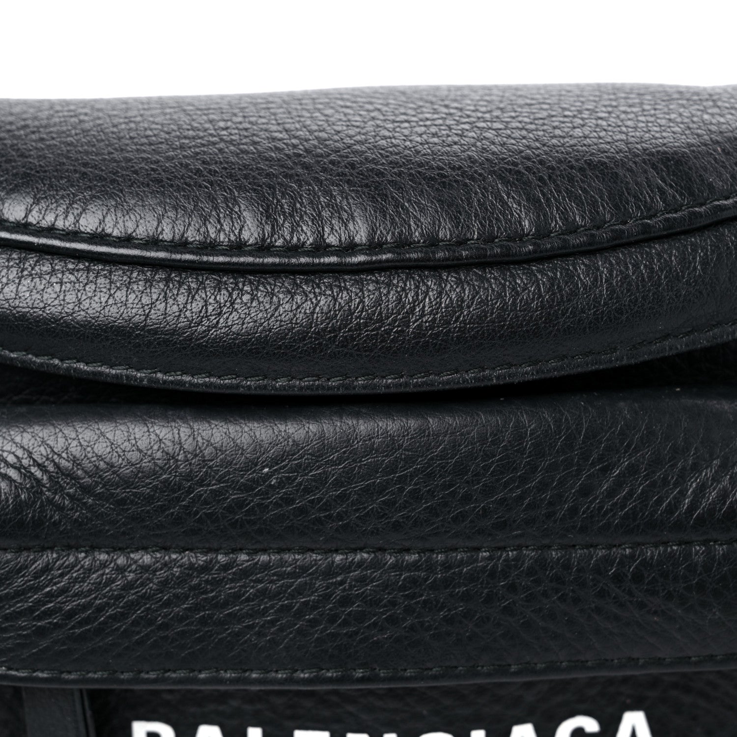 Balenciaga Smooth Calfskin Logo Everyday Beltpack XS Black White 12 of 12