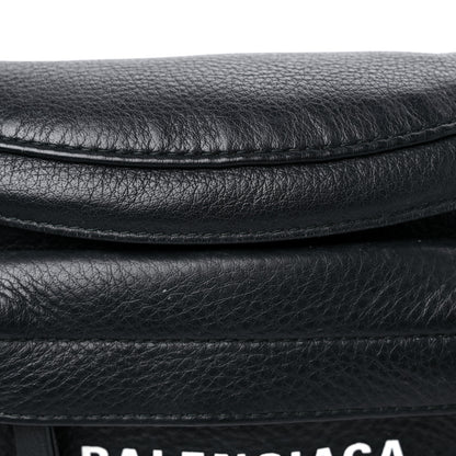 Balenciaga Smooth Calfskin Logo Everyday Beltpack XS Black White 12 of 12