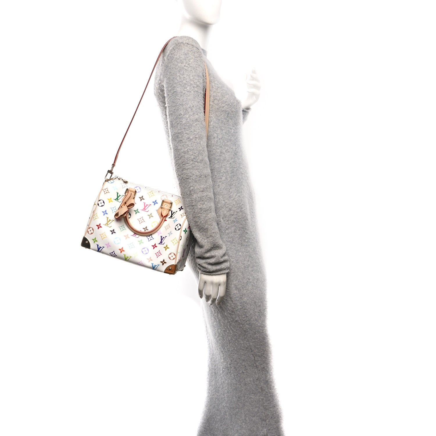 Louis Vuitton LV X TM Monogram Multicolor Speedy Bandouliere 25 White 3 of 12