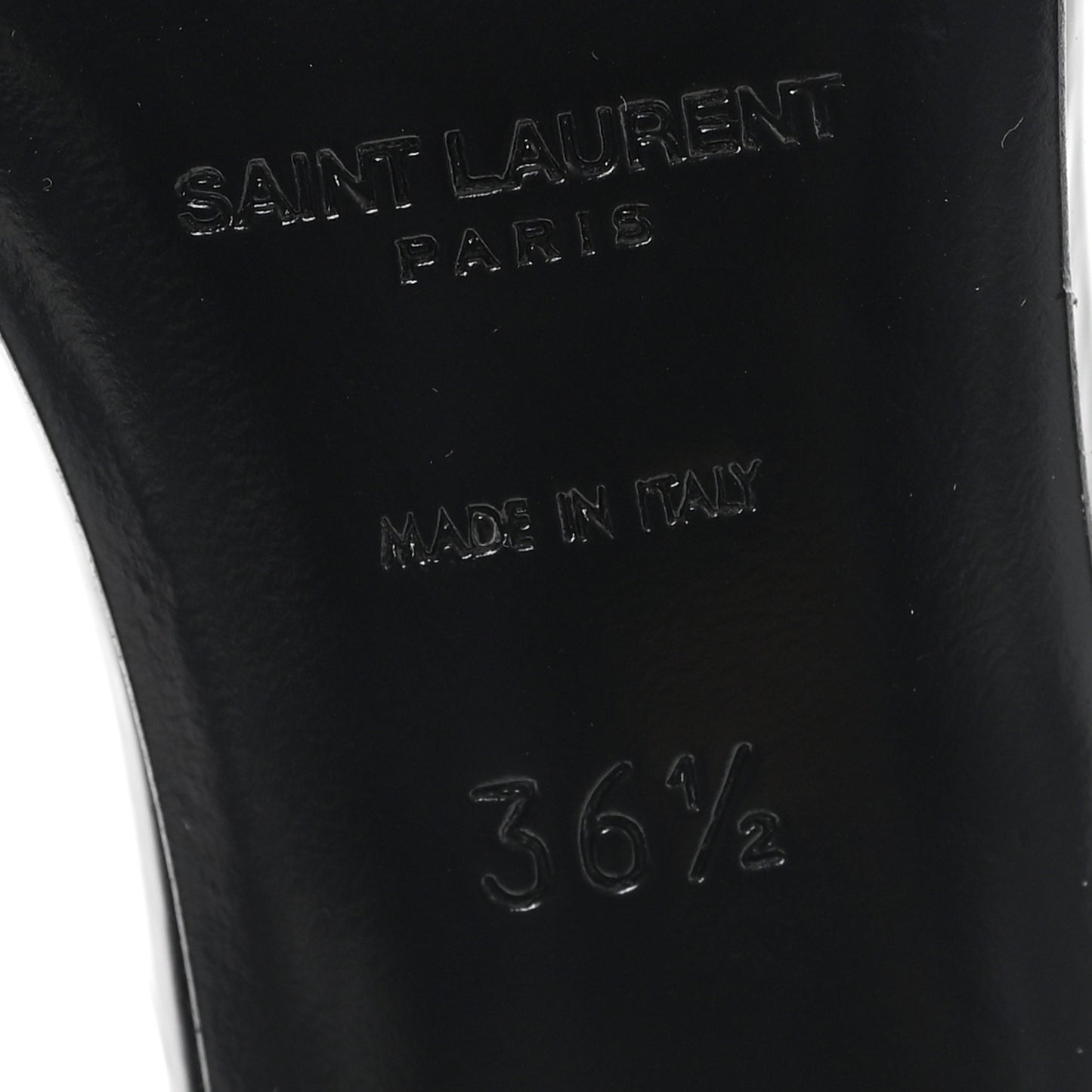 Patent Calfskin Opyum 85 Sandals 36.5 Black