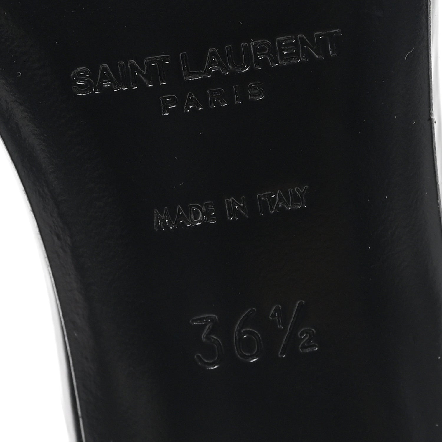 Saint Laurent Patent Calfskin Opyum 85 Sandals 36.5 Black 7 of 10