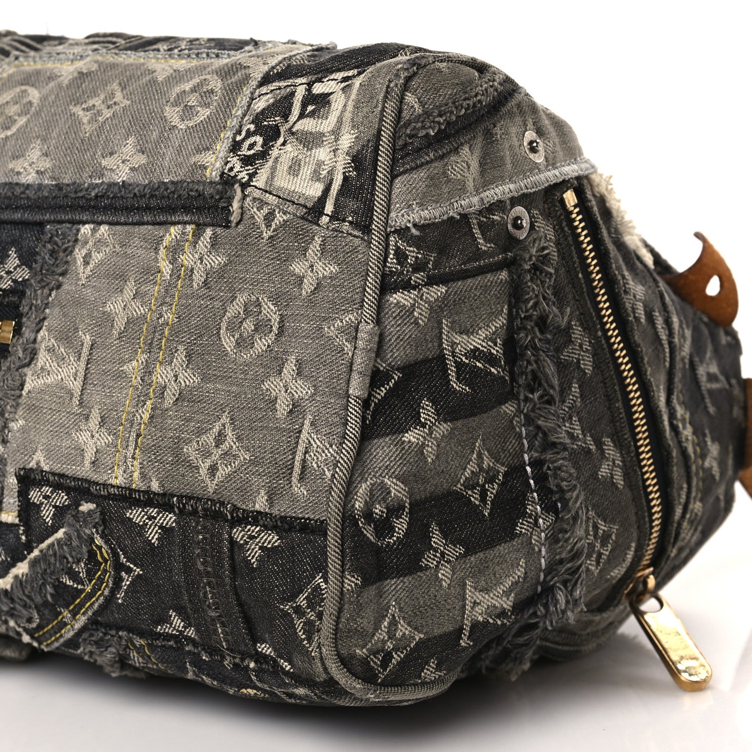 Louis Vuitton Denim Patchwork Speedy 30 Grey 7 of 8