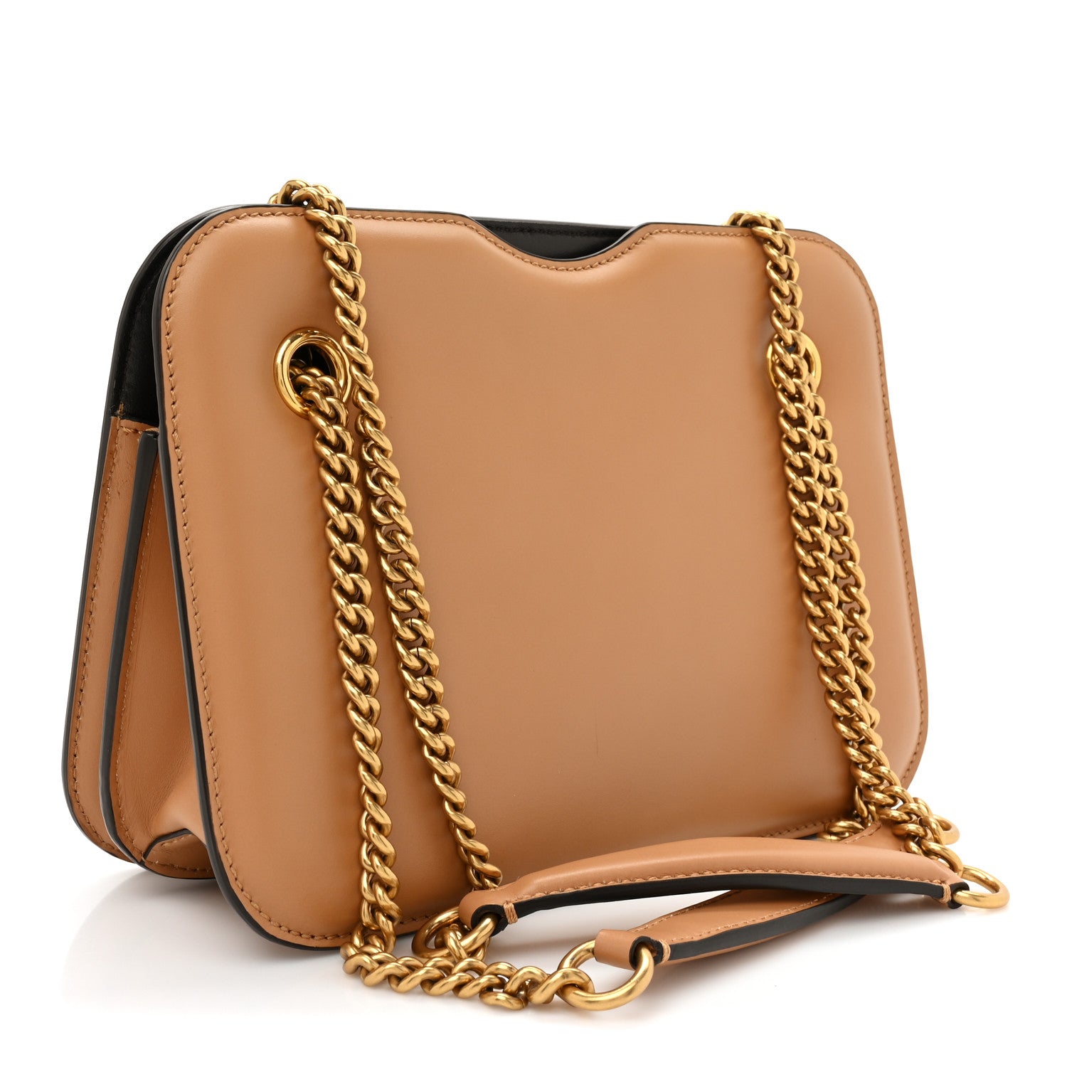 Fendi Vitello King Nubuck Pequin Karligraphy Pocket Shoulder Bag Biscuit Tobacco Moro 3 of 10