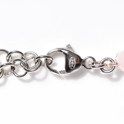 Chanel Bead Crystal CC Short Choker Necklace Silver 3 of 4