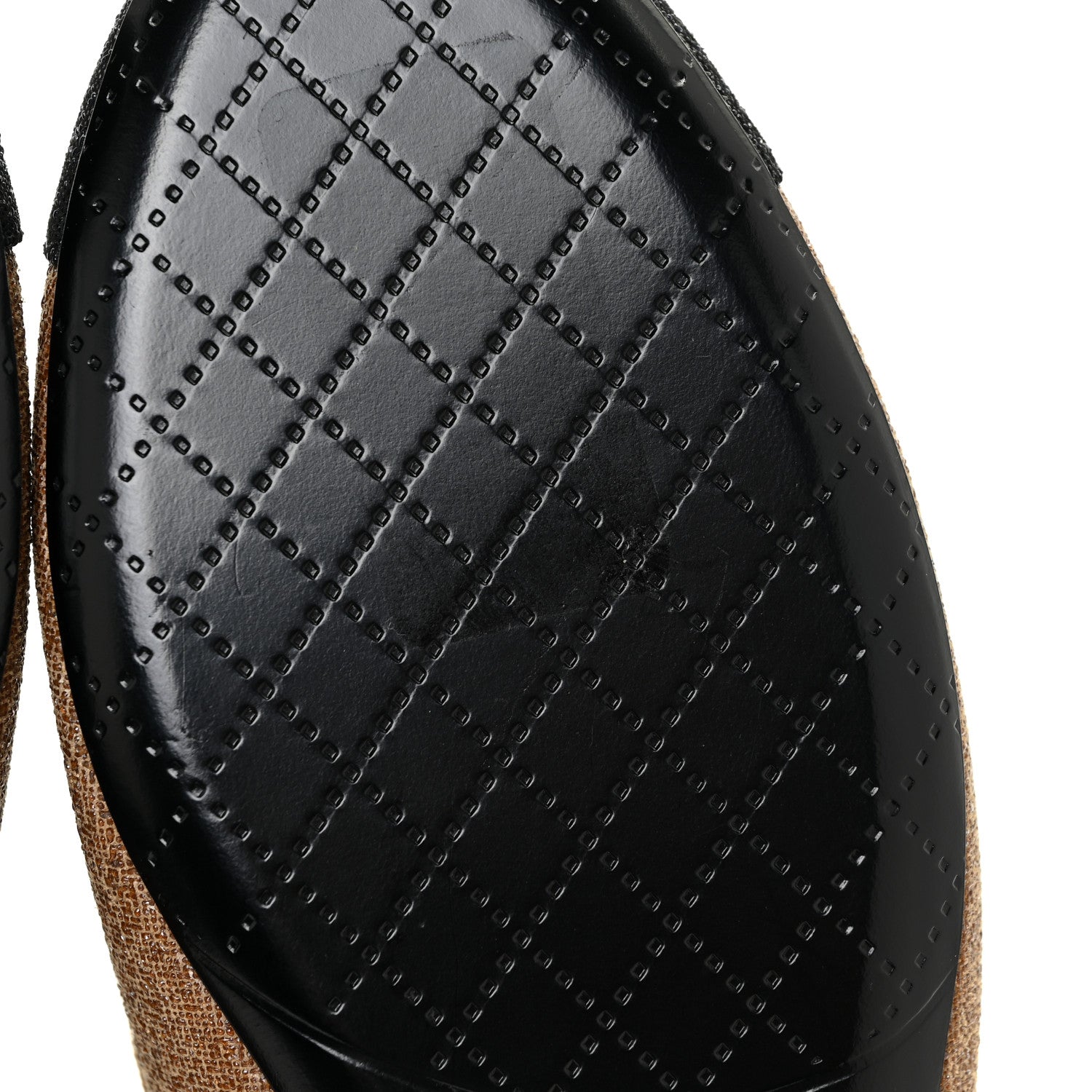 Chanel Iridescent Fabric Cap Toe Ballerina Flats 37 Brown Black 8 of 11