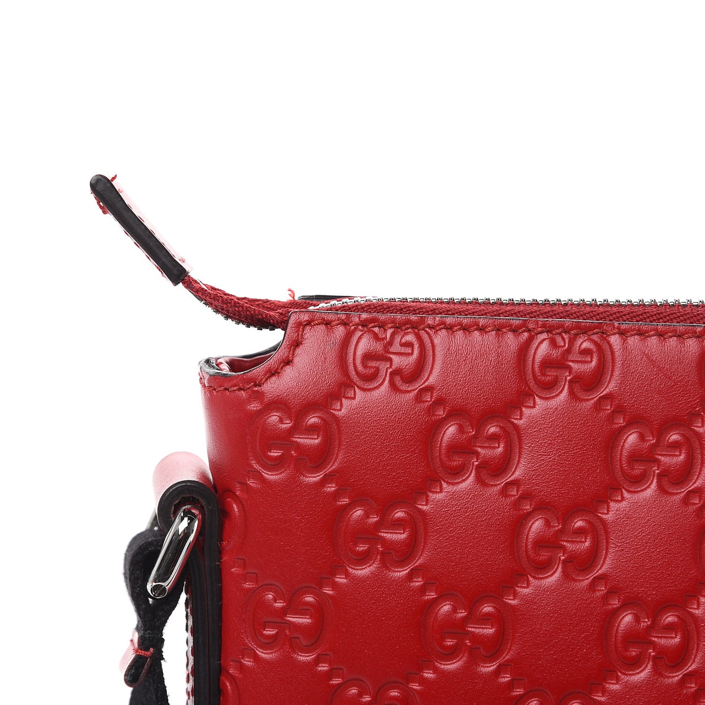 Guccissima Signature Small Messenger Bag Hibiscus Red