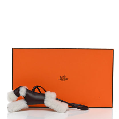Hermes Milo Lambskin Shearling Budy Charm Rouge H 5 of 5
