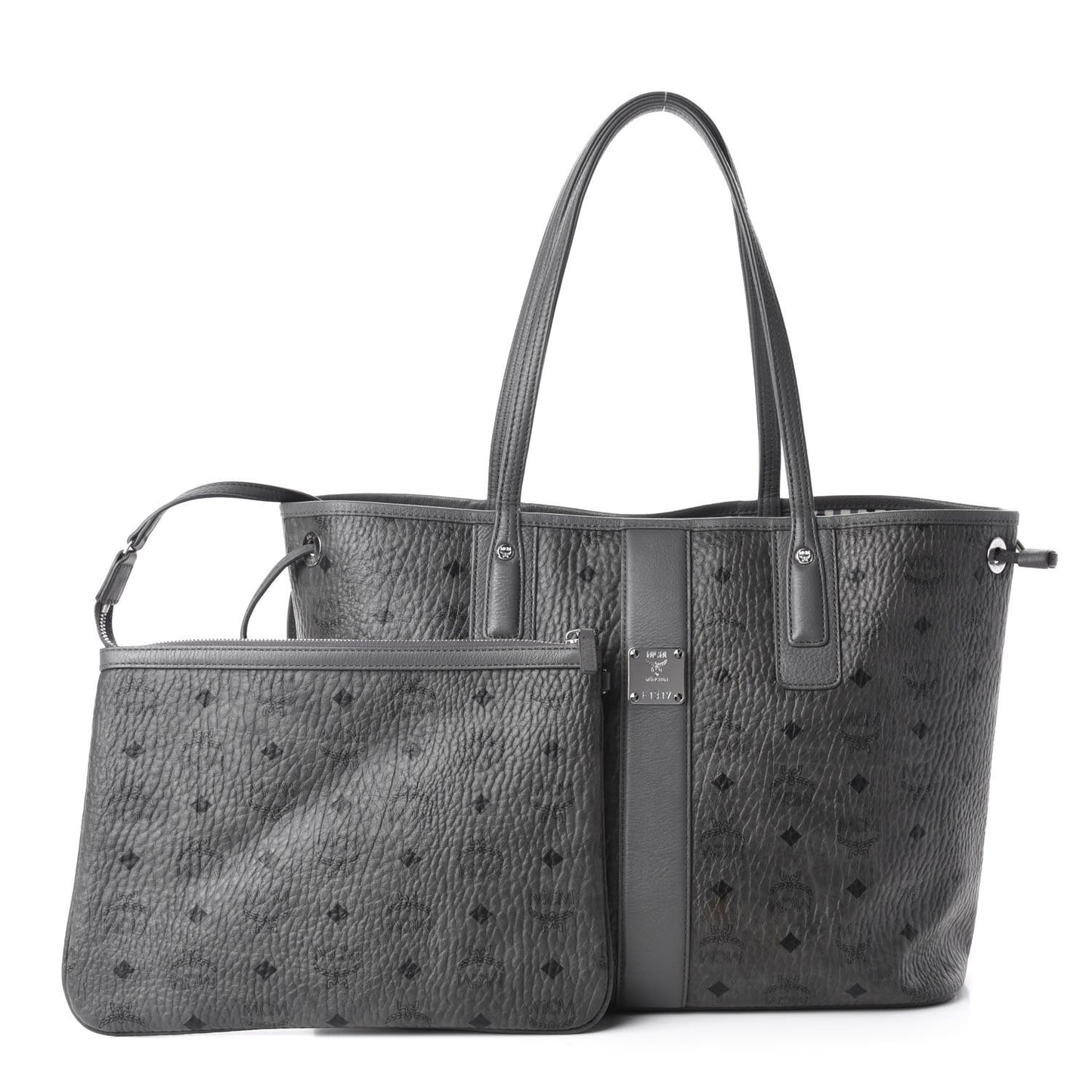 Visetos Medium Liz Reversible Shopper Tote Phantom Grey