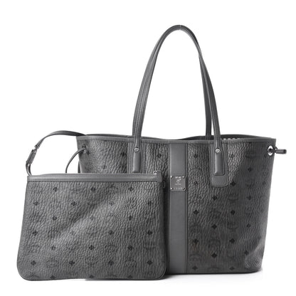 MCM Visetos Medium Liz Reversible Shopper Tote Phantom Grey 1 of 15