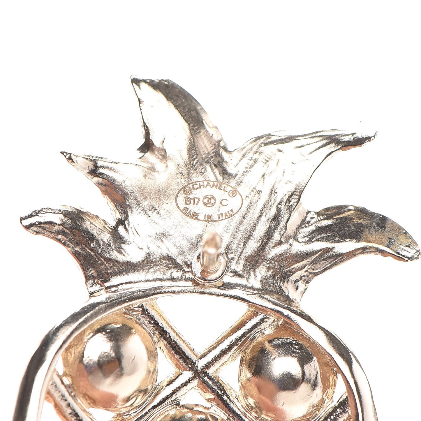 Pearl Pineapple Brooch Gold