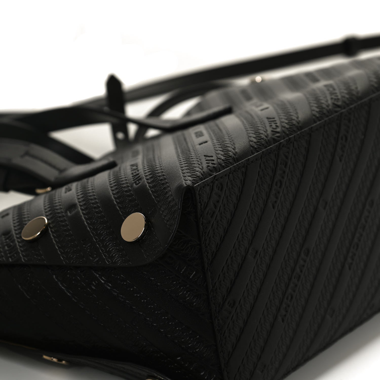 Givenchy Calfskin Chain Embossed Mini Bond Shopper Tote Black 10 of 11