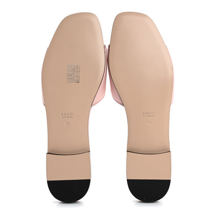 Gucci Cosmos Softy Calfskin Interlocking G Cut Out Slide Sandals 40 Pastel Pink 6 of 9