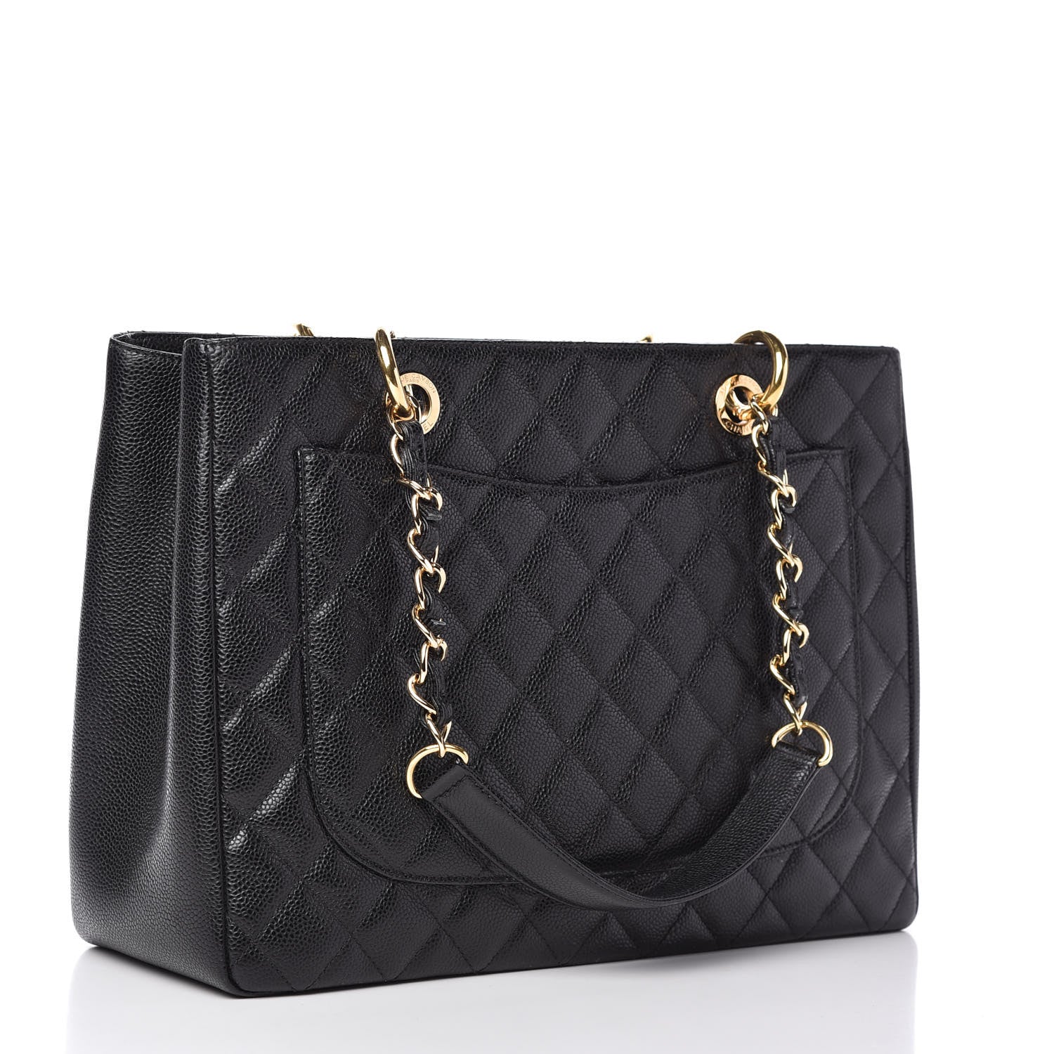 Chanel Caviar Quilted Grand Shopping Tote GST Black 3 of 10