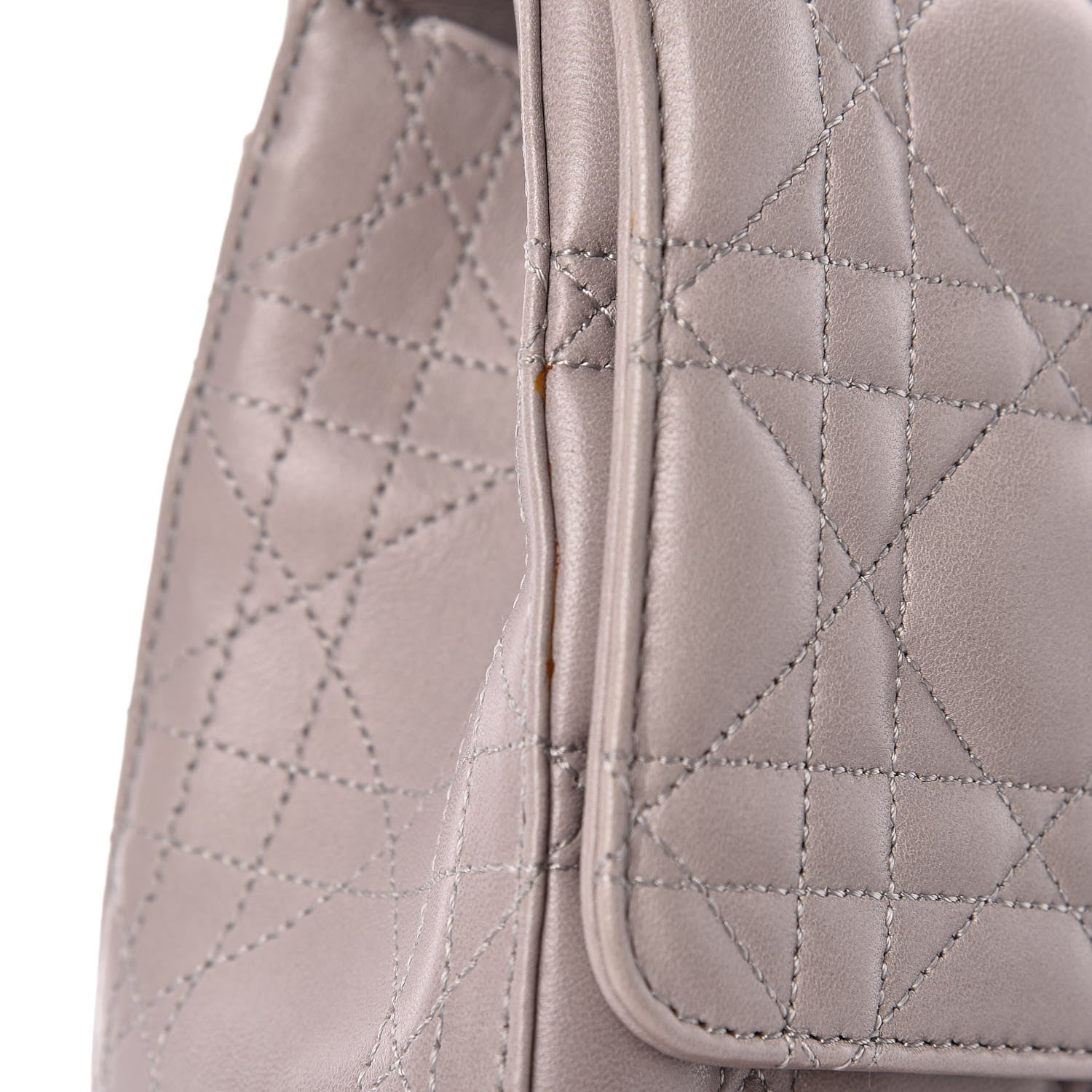 Christian Dior Lambskin Cannage Medium Miss Dior Flap Grey 10 of 10