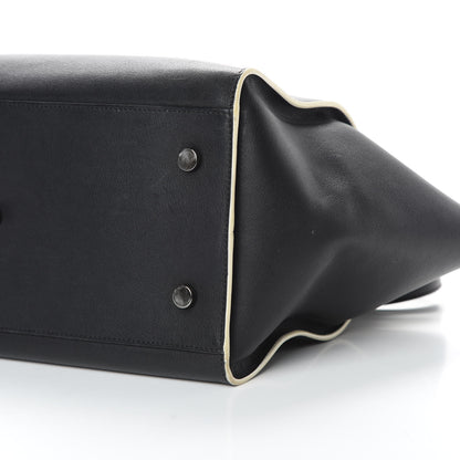 Saint Laurent Calfskin Small Monogram Downtown Cabas Black White 11 of 17