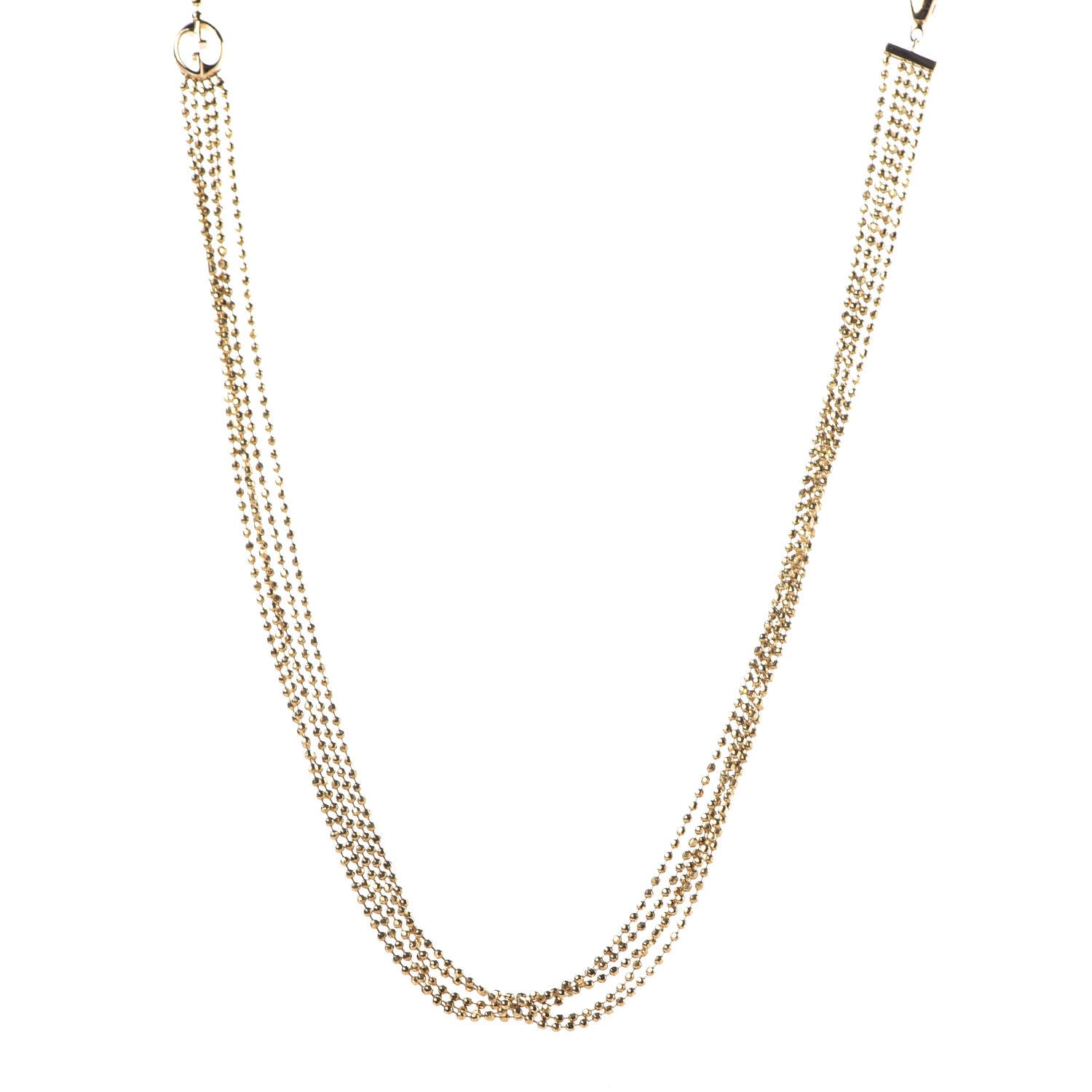 Gucci 18K Yellow Gold GG Signature Statement Necklace 3 of 6