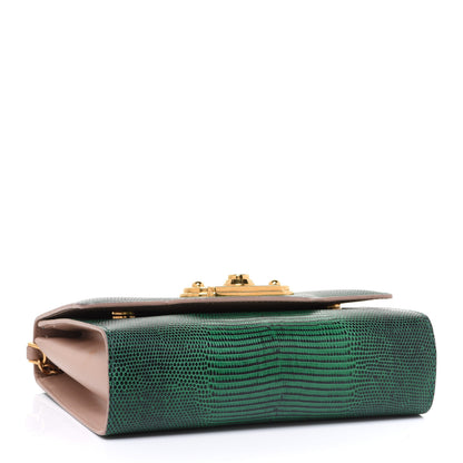 Dolce & Gabbana Iguana Calfskin Embossed Mini Welcome Crossbody Bag Green 4 of 10