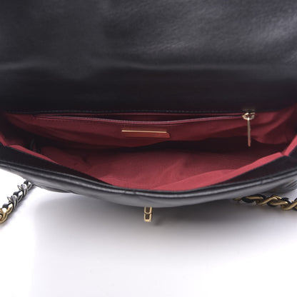 Chanel Lambskin Quilted Large 19 Flap Black 5 of 11