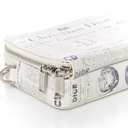Christian Dior X DANIEL ARSHAM Grained Calfskin Newspaper Messenger White 9 of 10