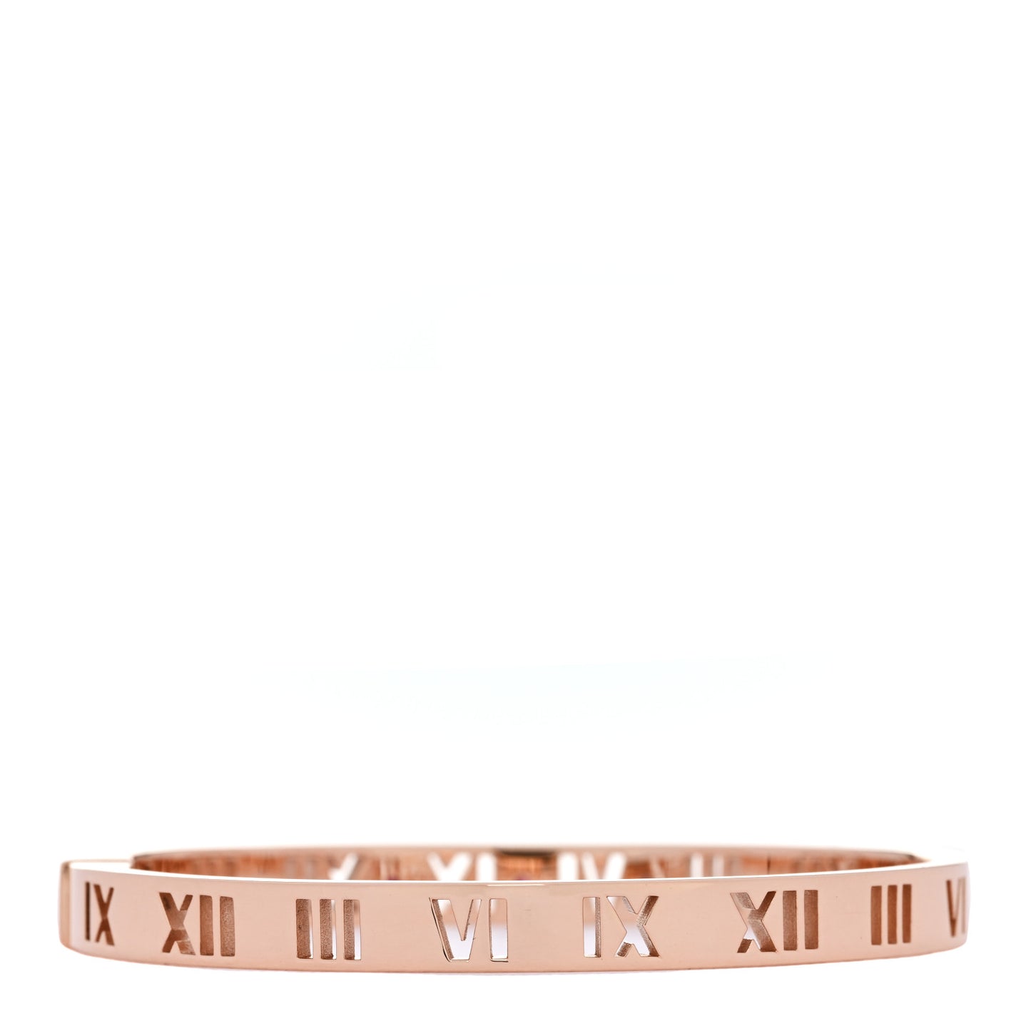 18K Rose Gold Ruby Atlas Pierced Hinged Bangle Bracelet